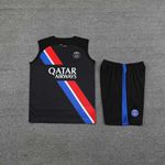 Conjunto Treino Regata e Short Paris Saint Germain PSG 2023/24 - Preto