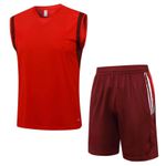 Conjunto Treino Internacional Regata e short 2024/25 Vermelho/Vinho