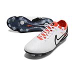Chuteira Campo Nike Tiempo (FG) - Branco/Laranja