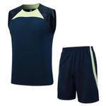 Conjunto Treino Brasil 22/23 Regata + Short - Azul Marinho/Verde