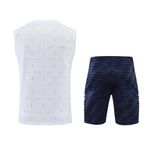 Conjunto Treino Regata + Short Paris Saint Germain Jordan (PSG) 2022 - Branco