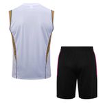 Conjunto Treino Real Madrid 23/24 Regata + Short - Branco/Preto