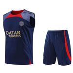 Conjunto De Treino PSG 23/24 Regata + Short - Masculino Azul