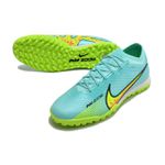 Chuteira Society Nike Air Zoom Mercurial (TF) Azul Claro/Verde.