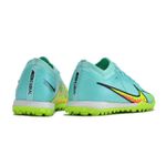 Chuteira Society Nike Air Zoom Mercurial (TF) Azul Claro/Verde.