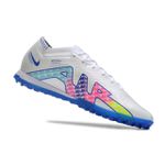 Chuteira Society Nike Air Zoom Mercurial (TF) Branco/Azul