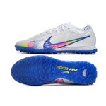 Chuteira Society Nike Air Zoom Mercurial (TF) Branco/Azul