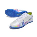 Chuteira Society Nike Air Zoom Mercurial (TF) Branco/Azul