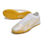 Chuteira Society Nike Air Zoom Mercurial (TF) Branco/Dourado