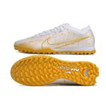 Chuteira Society Nike Air Zoom Mercurial (TF) Branco/Dourado