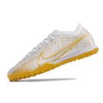 Chuteira Society Nike Air Zoom Mercurial (TF) Branco/Dourado