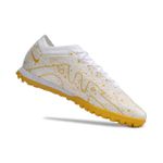 Chuteira Society Nike Air Zoom Mercurial (TF) Branco/Dourado