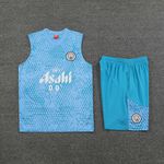 Conjunto Treino Regata + Short Manchester City 23/24 - Azul