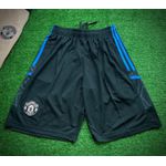 Conjunto Treino Regata + Short Manchester United 23/24 - Gola Redonda - Cor Salmão/Preto/Azul