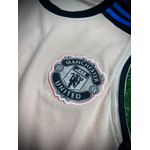 Conjunto Treino Regata + Short Manchester United 23/24 - Gola Redonda - Cor Salmão/Preto/Azul