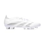 Chuteira Campo Adidas Predator (FG) - Branco/Prata - Com Cadarço