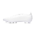 Chuteira Campo Adidas Predator (FG) - Branco/Prata - Com Cadarço