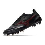 Chuteira Campo Mizuno Morelia (FG) - Preto/Vermelho Vinho