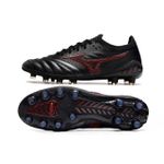 Chuteira Campo Mizuno Morelia (FG) - Preto/Vermelho Vinho