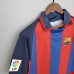 Camisa Polo Retro 03/04 Barcelona Home - Torcedor Masculina