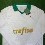 Camisa Palmeiras AWAY II 24/25 Manga Longa - Branca - Torcedor Masculina