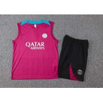 Conjunto Treino Regata + Short Psg 2024/25 - Roxo (detalhes Azul) 