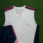 Conjunto Treino Regata + Short Arsenal 2023/24 - Branco/Azul/Rosa