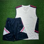 Conjunto Treino Regata + Short Arsenal 2023/24 - Branco/Azul/Rosa