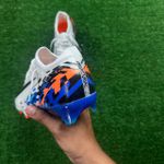 Chuteira Campo Nike Air Zoom Mercurial Vapor 16 Elite (FG) – Branco/Azul