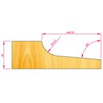 Fresa para almofadas tipo Cruzeiro 165mm X 20mm 5 Asas Aço Fepam 