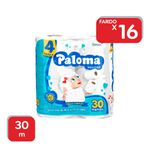 Papel Higiênico Paloma Folha Simples 30m - 16x4 Un