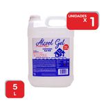Álcool em Gel Antisséptico Cristal Uzzi 5L.