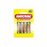 Pilha Rayovac As Amarelinhas Pequena AA - 12x4 Un