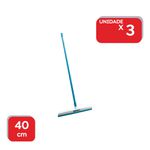 Rodo Plástico 40cm Com Cabo - 3Un