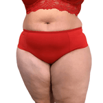 Calcinha Plus Size Conforto Vermelha tradicional