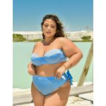 Biquíni Plus Size Alça Removível Azul Serenity