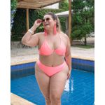 Biquíni Plus Size Aro Único Fio Duplo Coral 0107.57