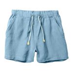 Bermuda Linho Premiun Masculina Azul Bebe