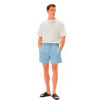 Bermuda Linho Premiun Masculina Azul Bebe