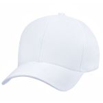 Boné Branco Aba Curva Fita 6 Paineis 