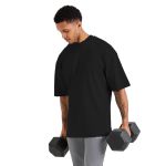 Camiseta Oversized Algodão Masculina Preta