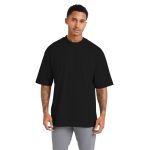 Camiseta Oversized Algodão Masculina Preta