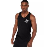 Camiseta Regata De Algodão Masculina Preta Personalizada