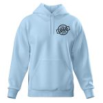 Blusa De Moletom Canguru e Capuz Azul Claro