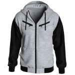 Jaqueta De Moletom 3 Ziper Cinza Masculina