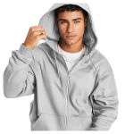 Jaqueta De Moletom Com Ziper Cinza Masculina