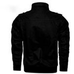 Jaqueta De Sarja Forrada Masculina Preta