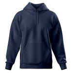 Blusa De Moletom Canguru e Capuz Azul Marinho