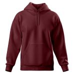 Blusa De Moletom Canguru e Capuz Vinho