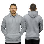 Blusa De Moletom Canguru e Capuz Cinza